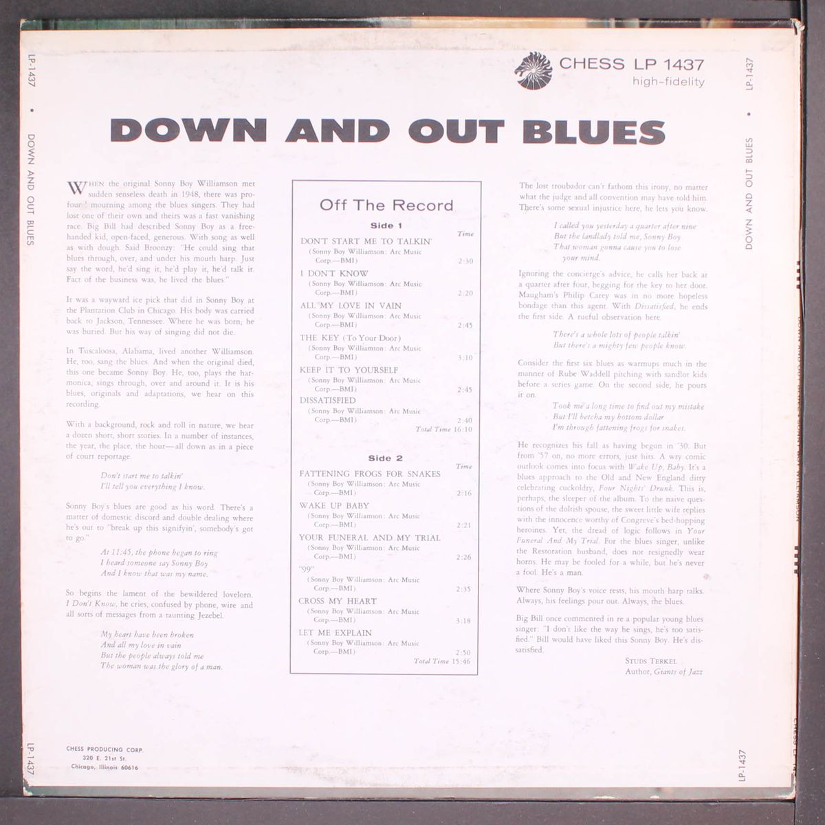 down and out blues by SONNY BOY WILLIAMSON