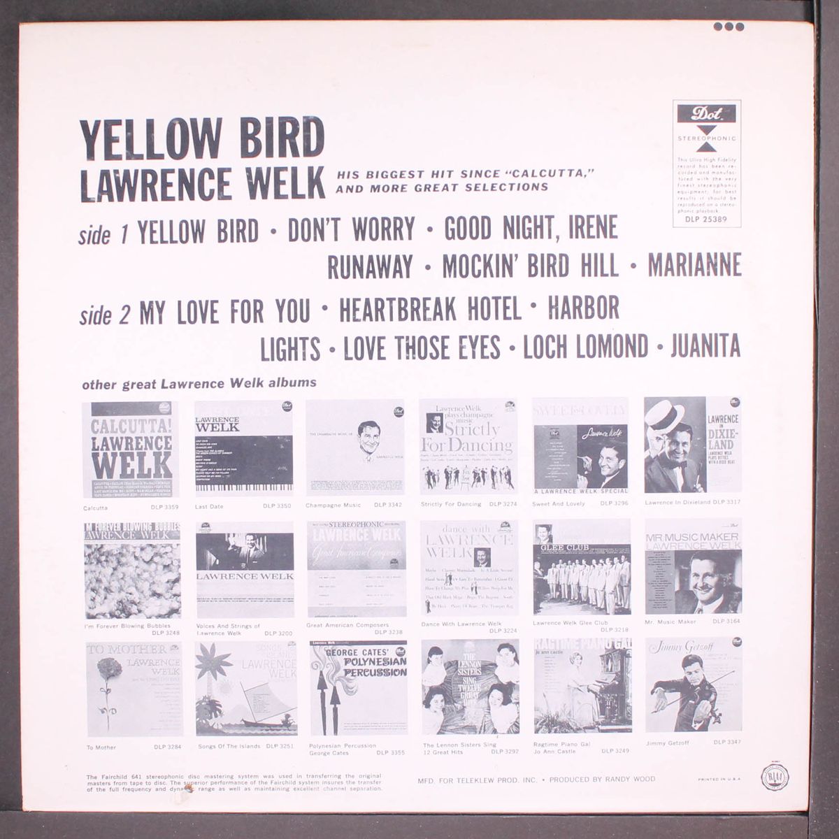 yellow bird by LAWRENCE WELK
