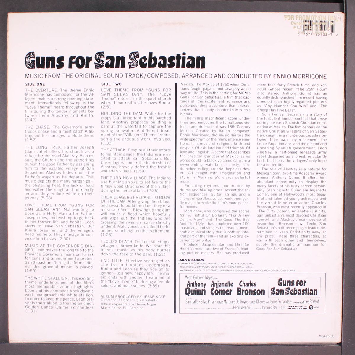 guns for san sebastian by ENNIO MORRICONE