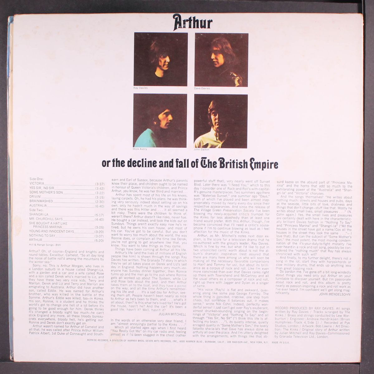 arthur, or the rise & fall of the british empire by KINKS