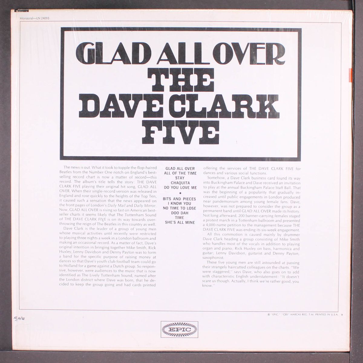 glad all over by DAVE CLARK FIVE