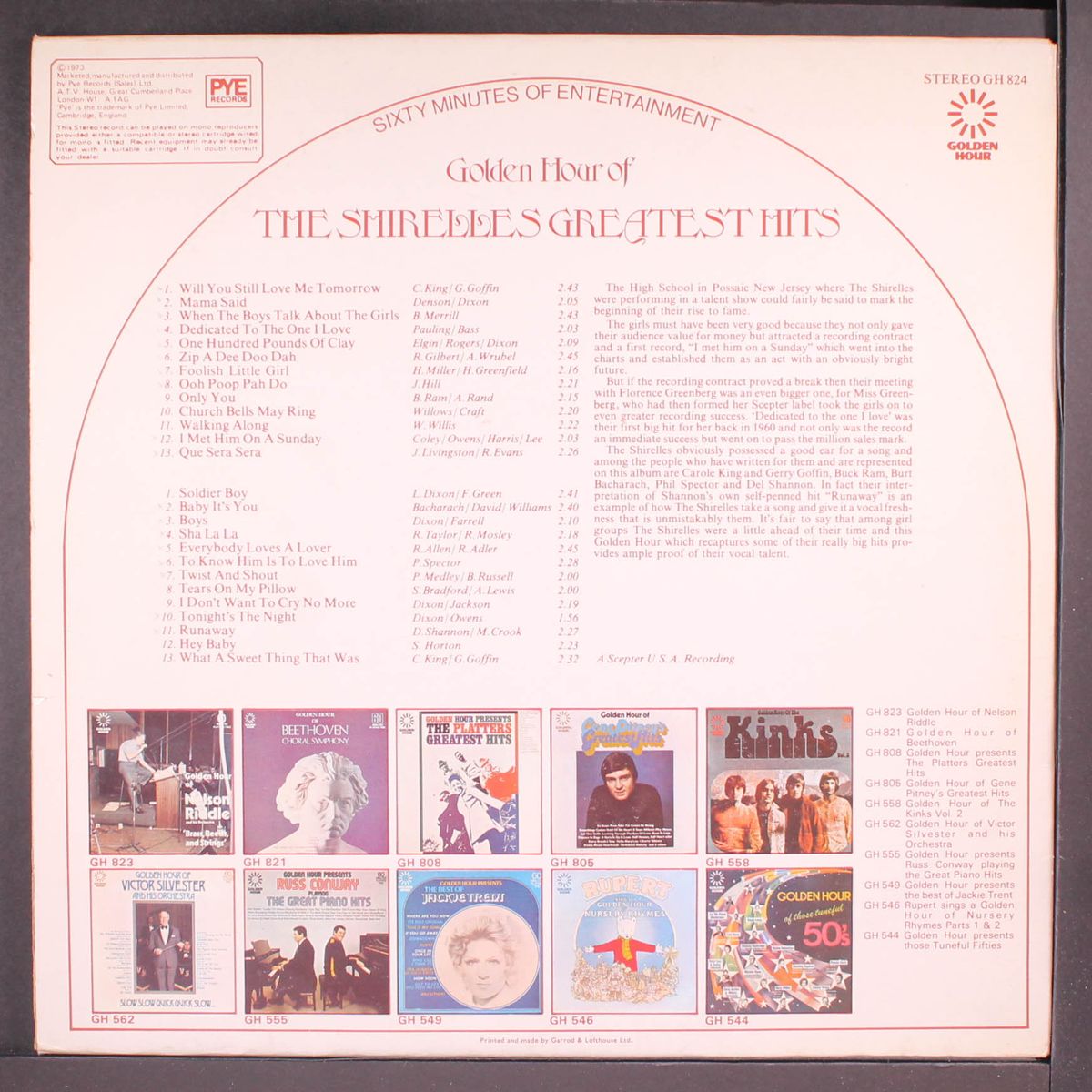 golden hour of greatest hits by SHIRELLES