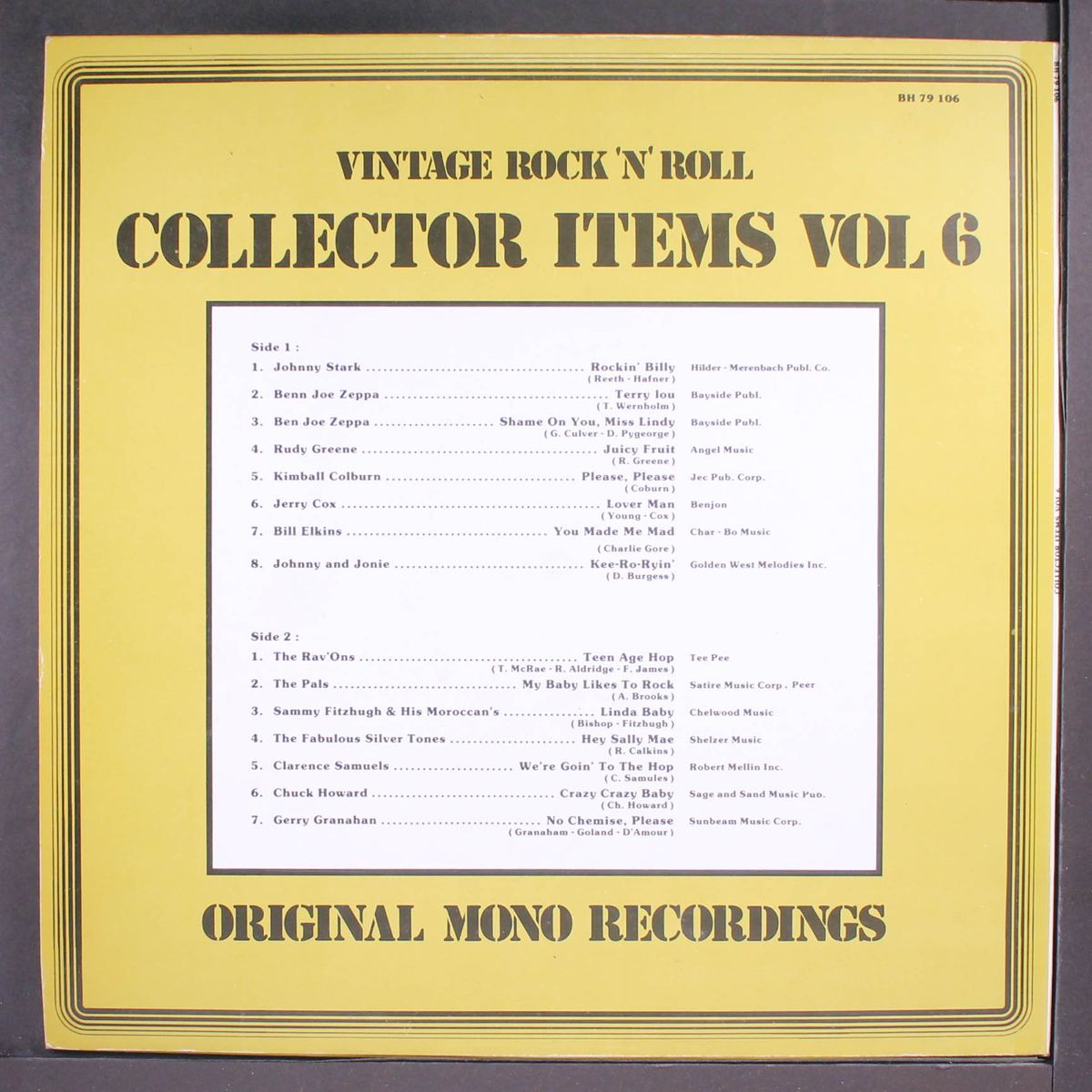 vintage rock'n'roll collector items, vol. 6 by VARIOUS