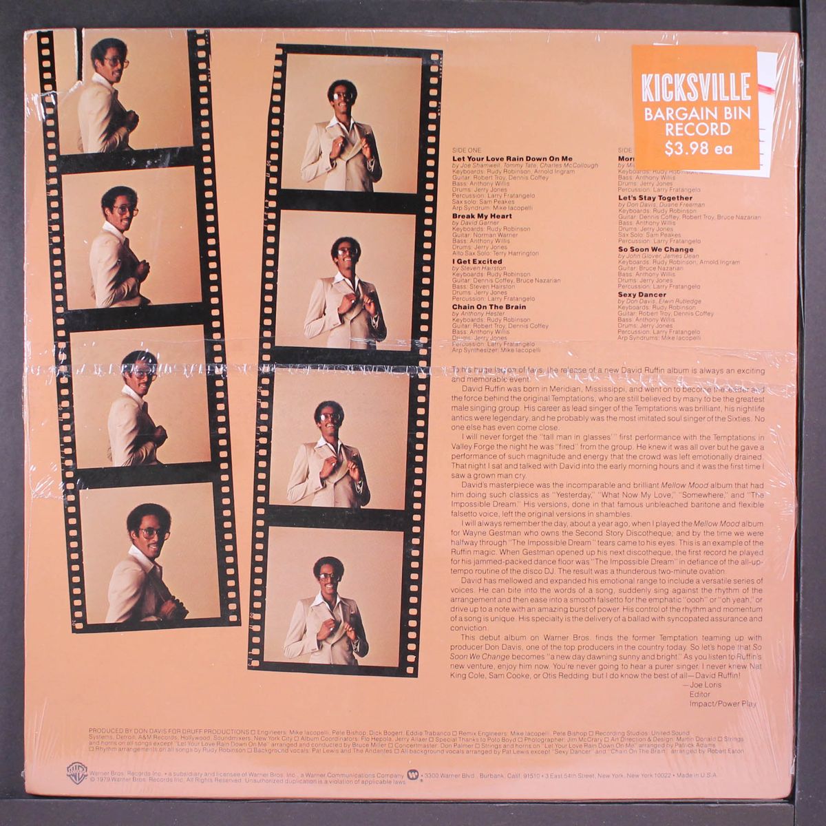 so soon we change by DAVID RUFFIN