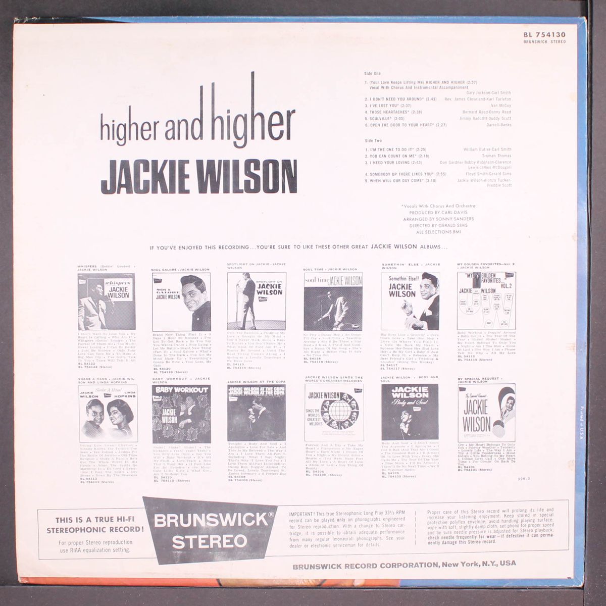 higher and higher by JACKIE WILSON