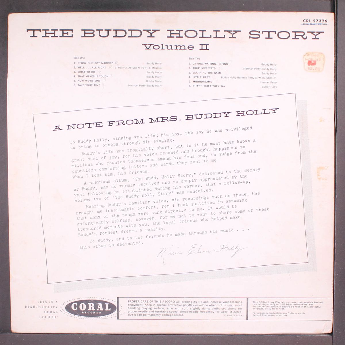 the buddy holly story, vol. 2 by BUDDY HOLLY