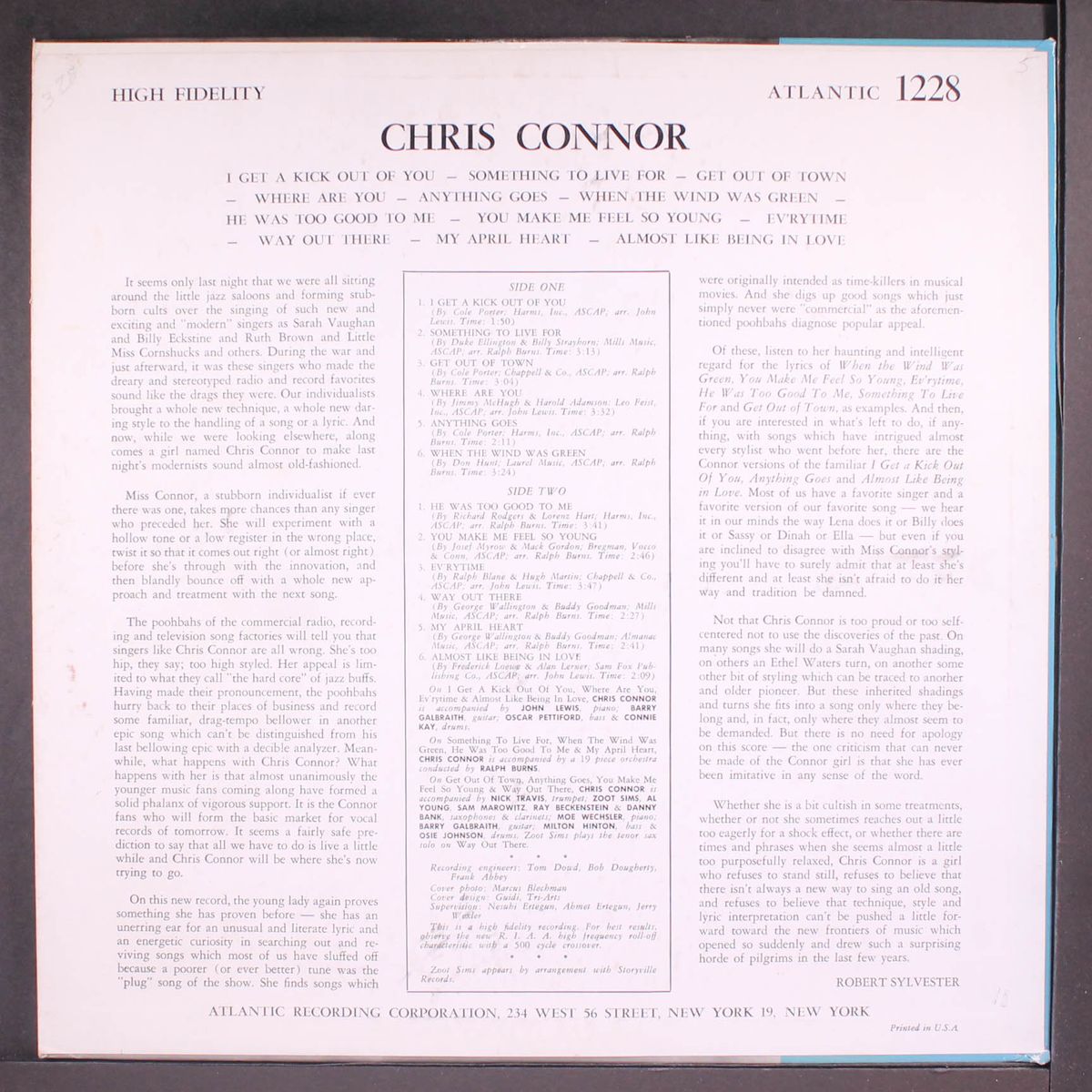chris connor by CHRIS CONNOR