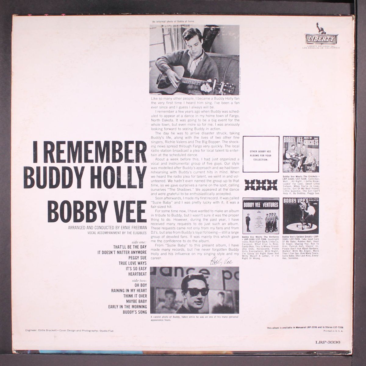 i remember buddy holly by BOBBY VEE