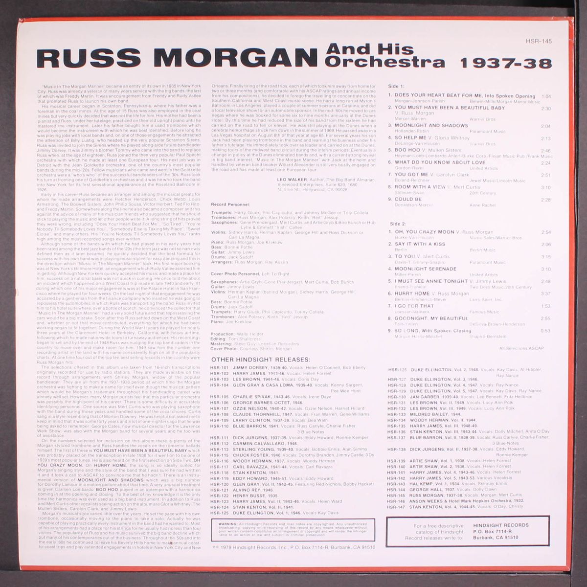1937-1938 by RUSS MORGAN