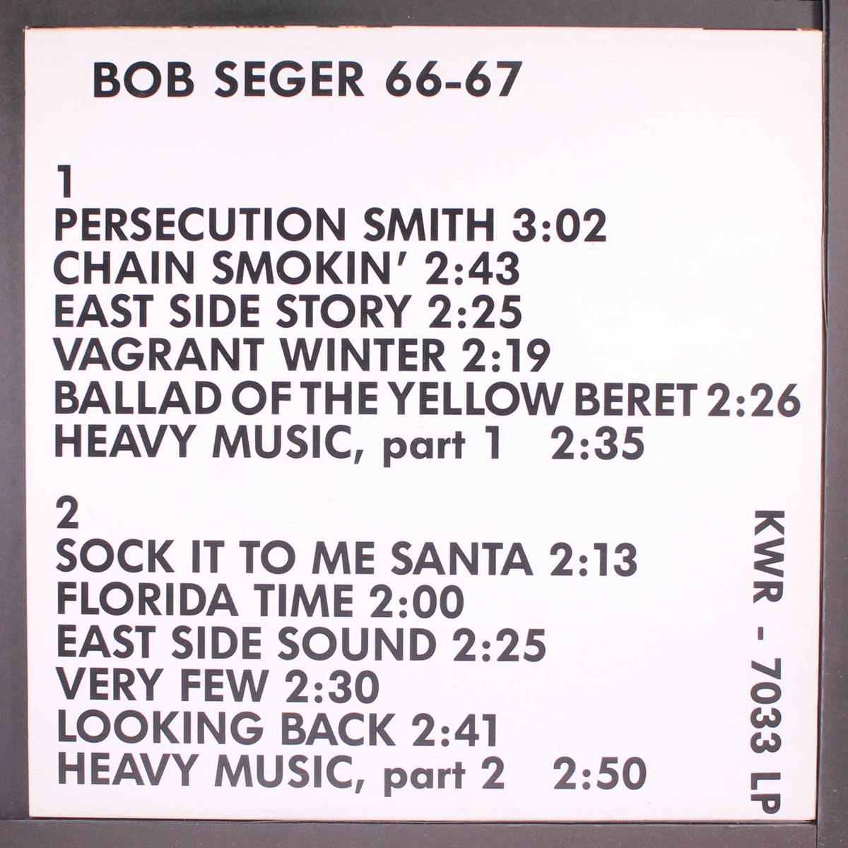 66-67 by BOB SEGER