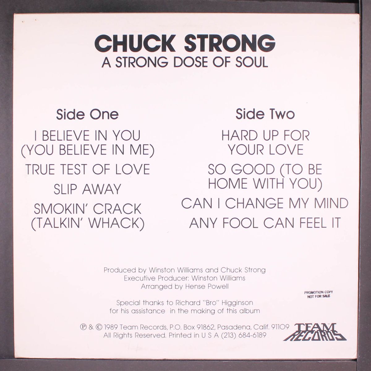 a strong dose of soul by CHUCK STRONG