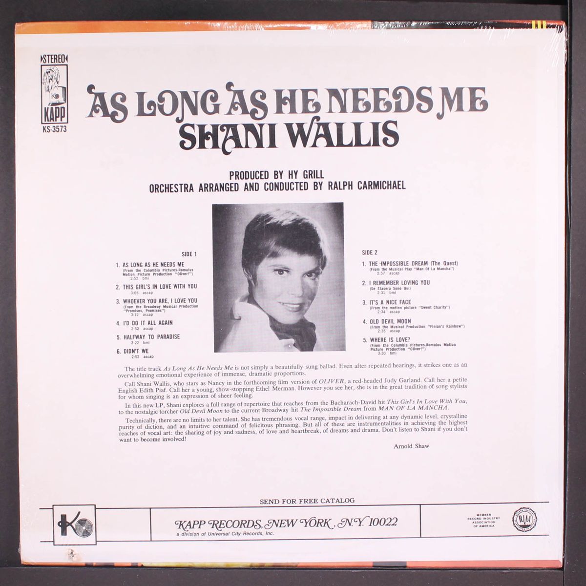 as long as he needs me by SHANI WALLIS