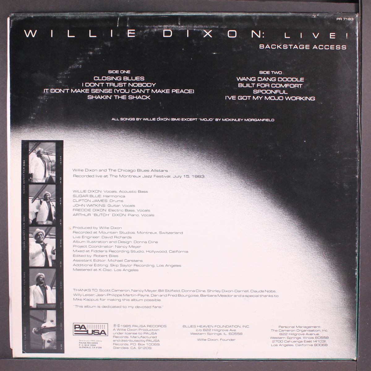 backstage access by WILLIE DIXON