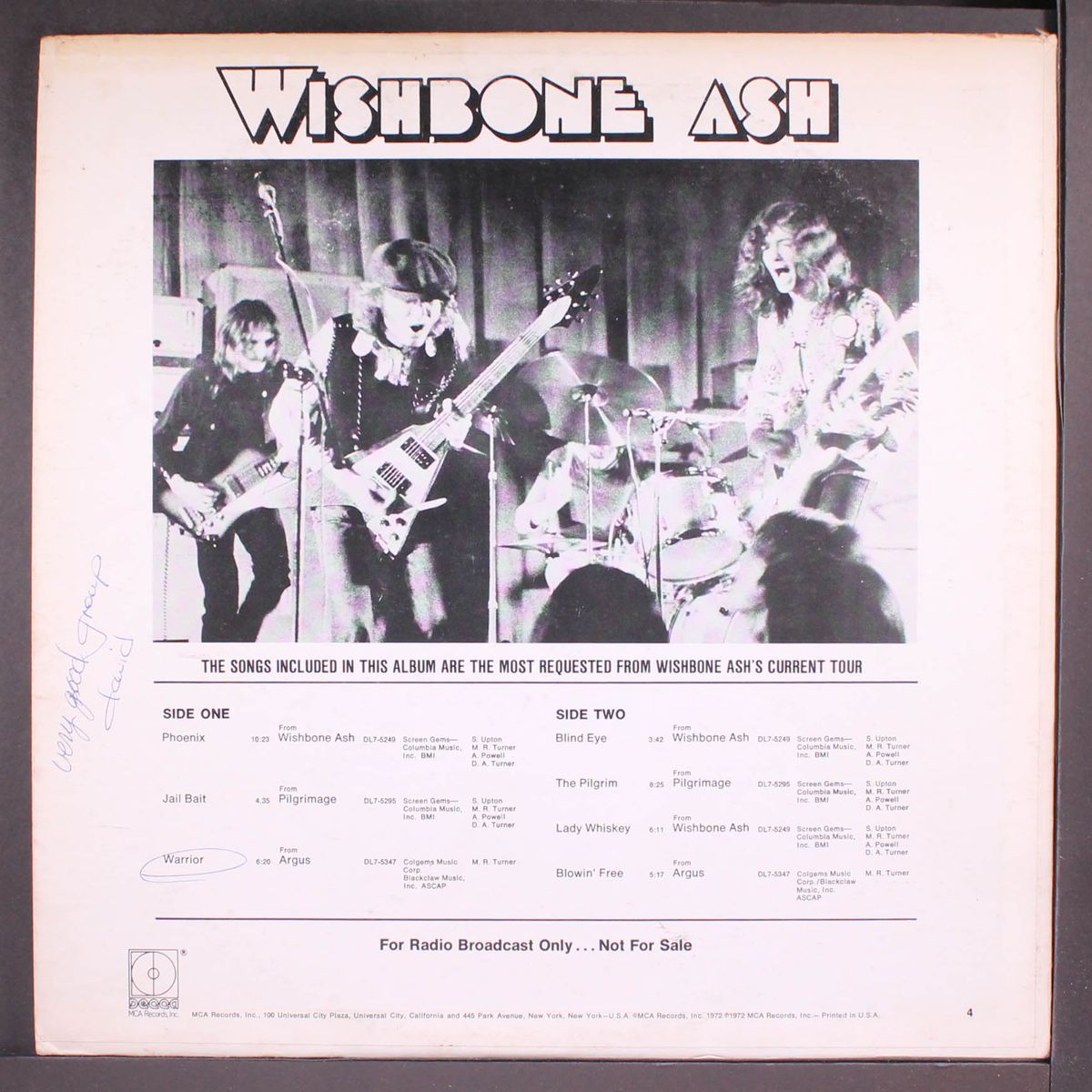 an evening program with wishbone ash by WISHBONE ASH