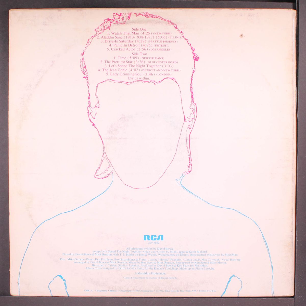 aladdin sane by DAVID BOWIE