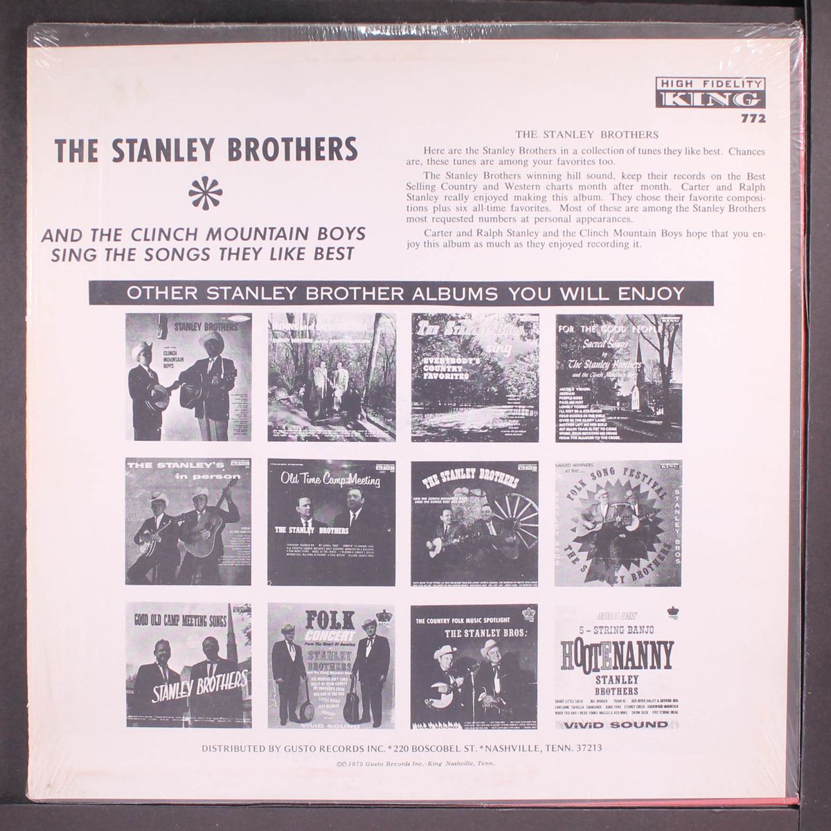 sing the songs they like best by STANLEY BROTHERS