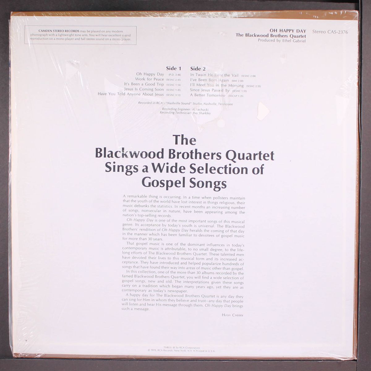 oh happy day by BLACKWOOD BROTHERS