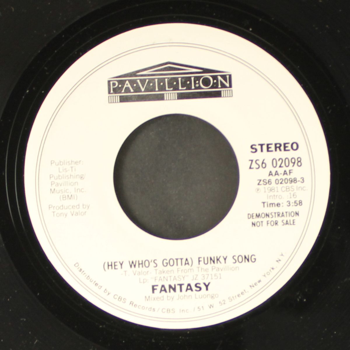 hey who's gotta funky song / same by FANTASY