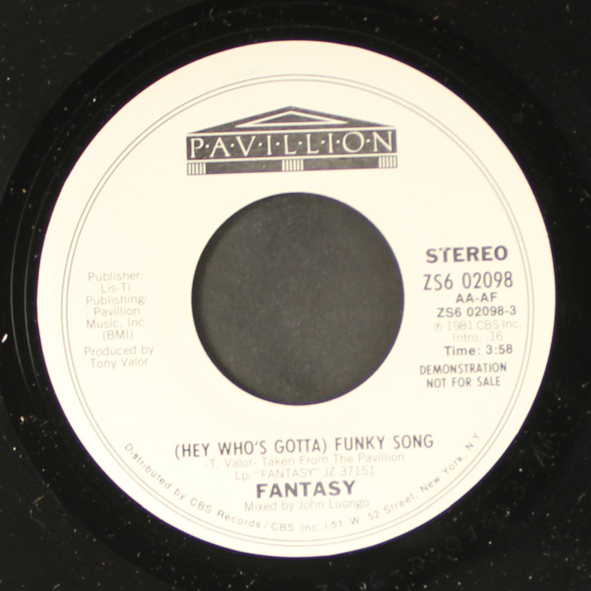 hey who's gotta funky song / same by FANTASY