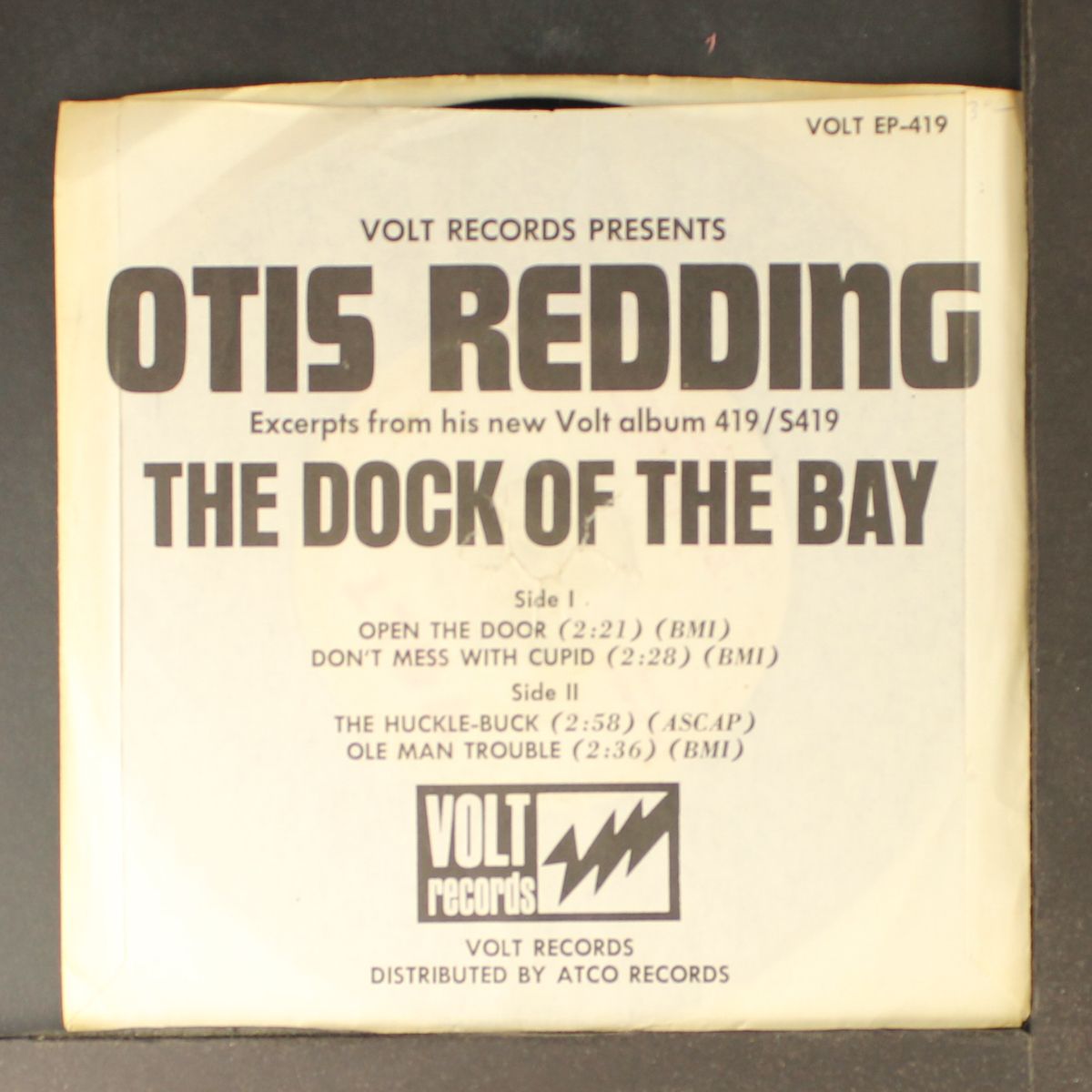 the dock of the bay by OTIS REDDING