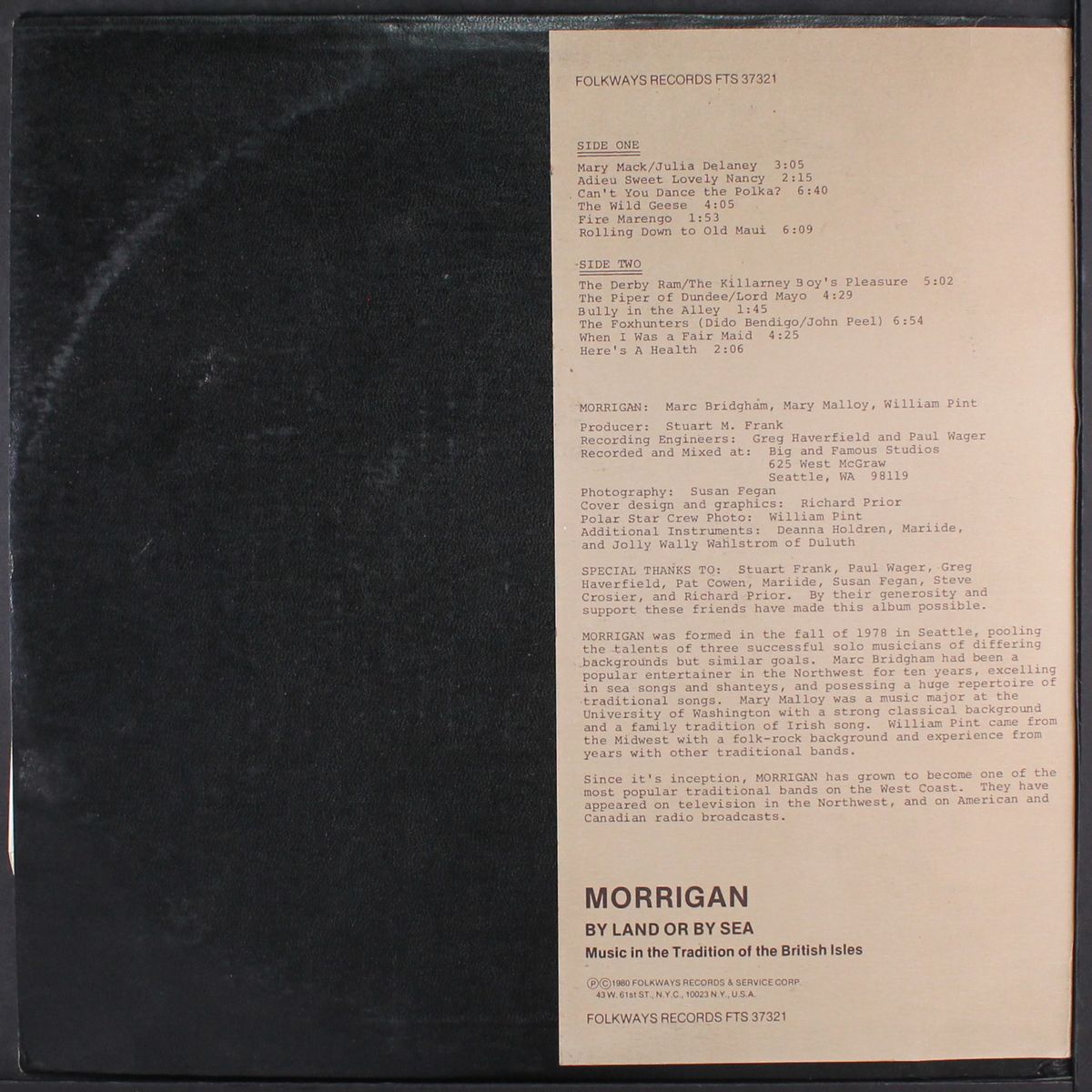 by land or by sea: music in the tradition of the british isles by MORRIGAN