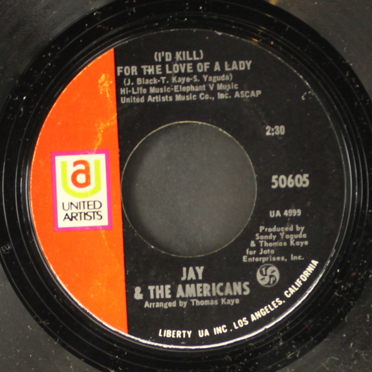 walkin' in the rain / (i'd kill) for the love of a lady by JAY & AMERICANS