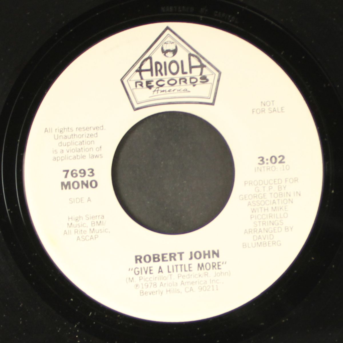 give a little more / mono by ROBERT JOHN