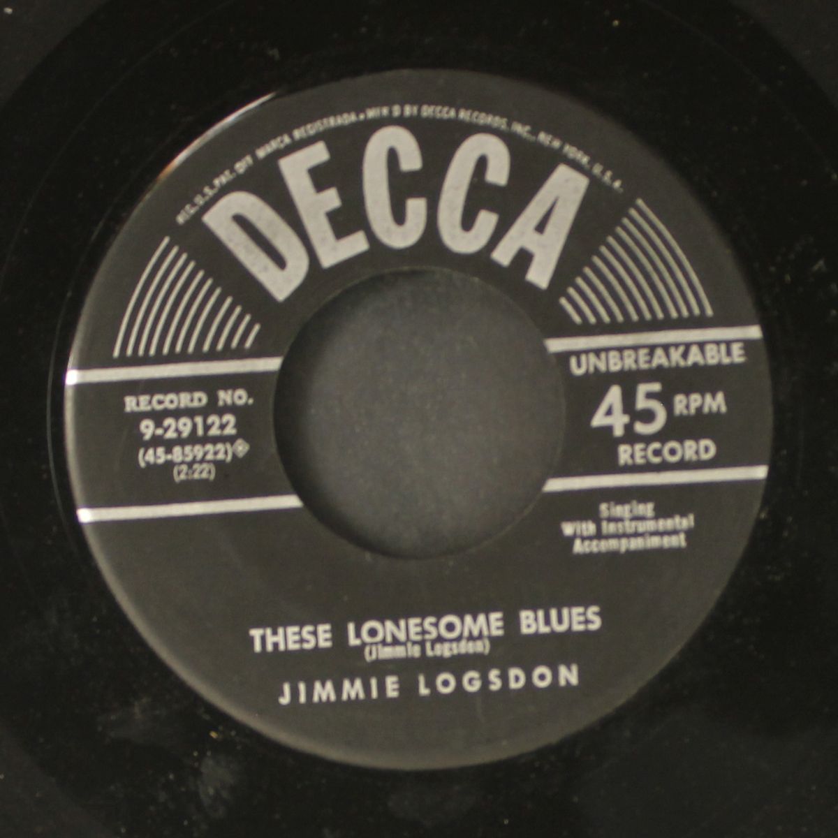 my sweet french baby / these lonesome blues by JIMMIE LOGSDON