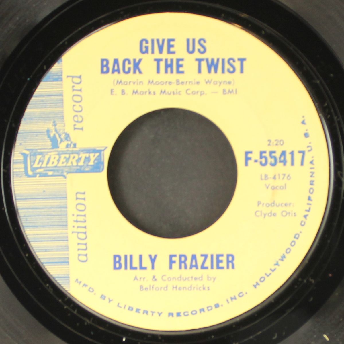 let me walk you home / give us back the twist by BILLY FRAZIER