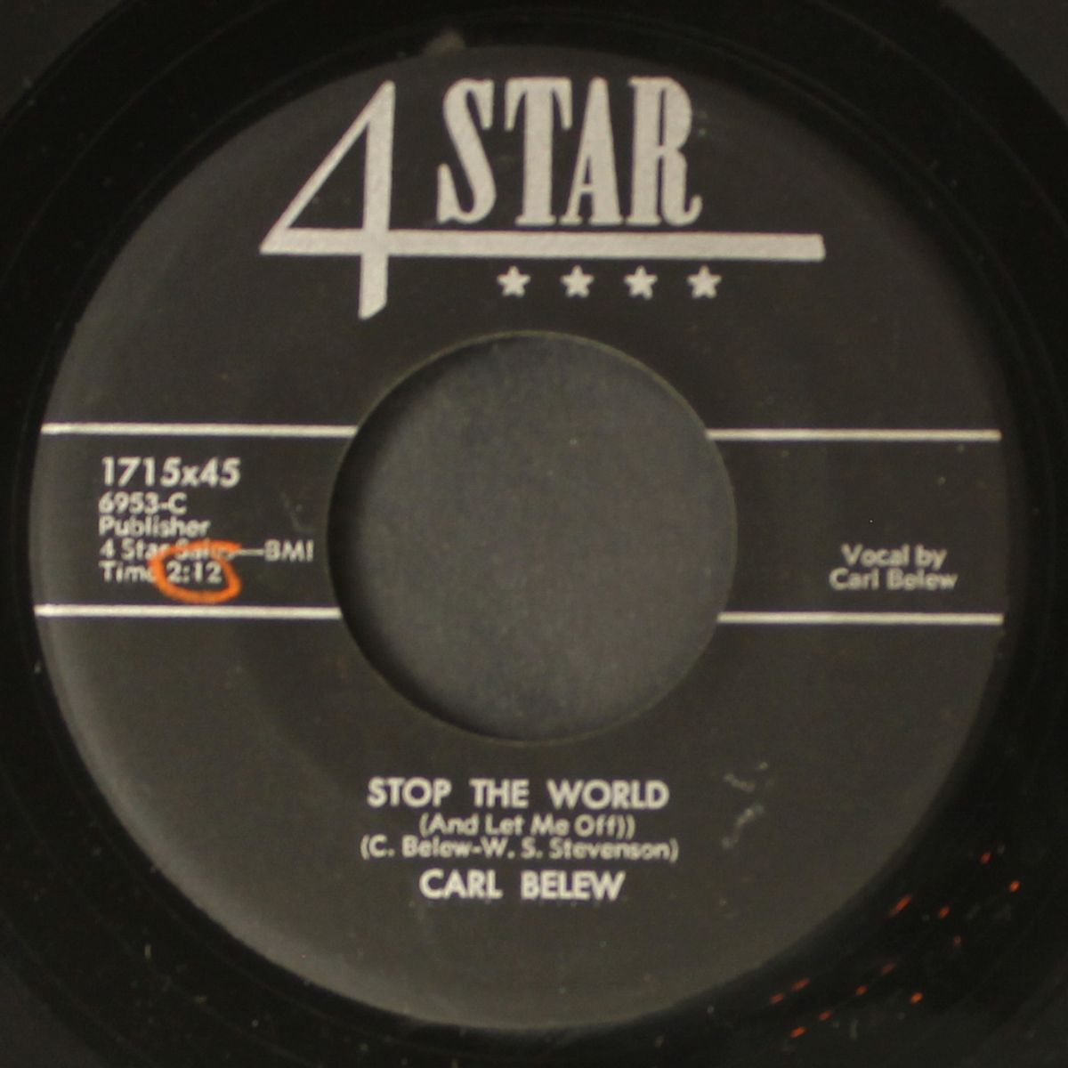 stop the world / i can't forget by CARL BELEW