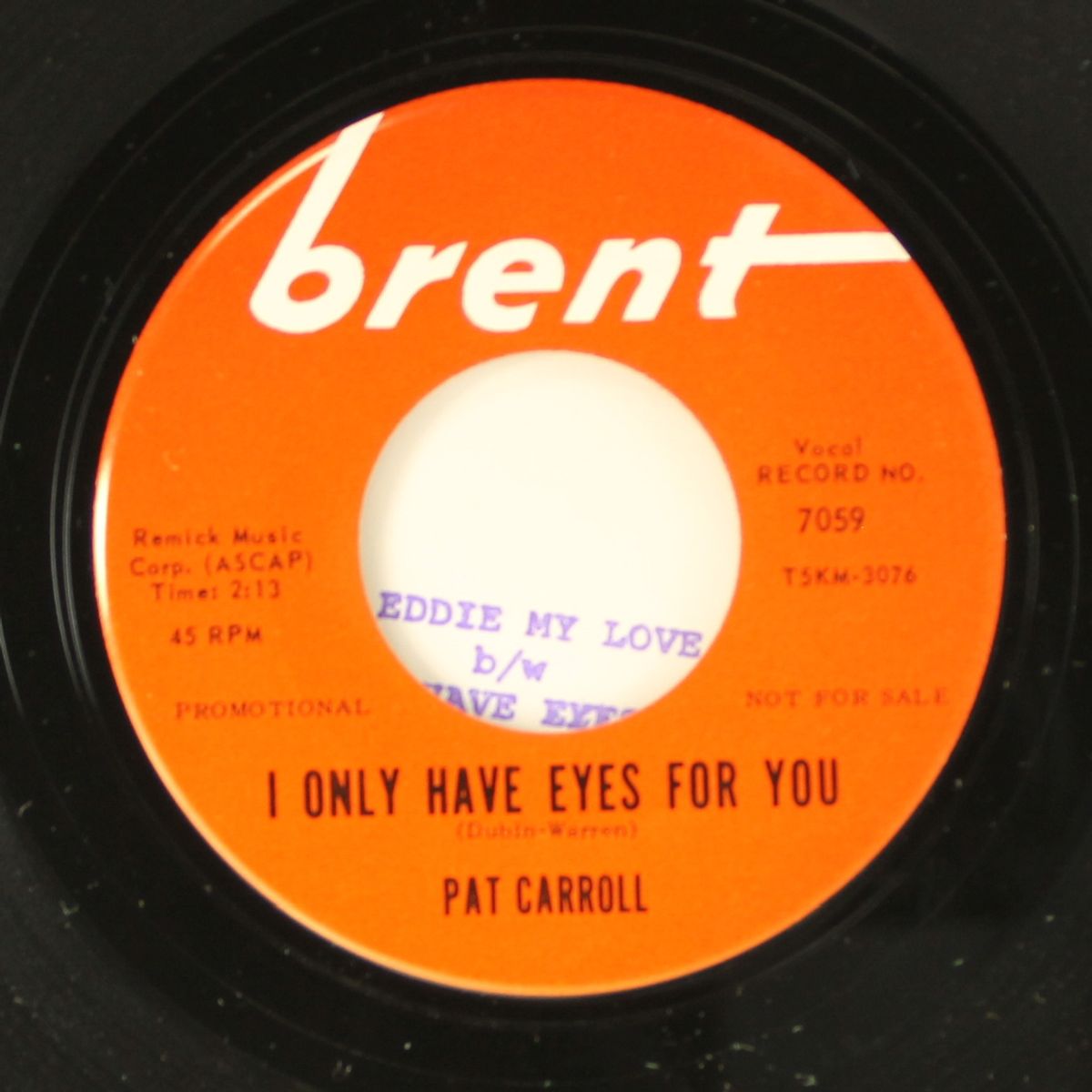 eddie my love / i only have eyes for you by PAT CARROLL