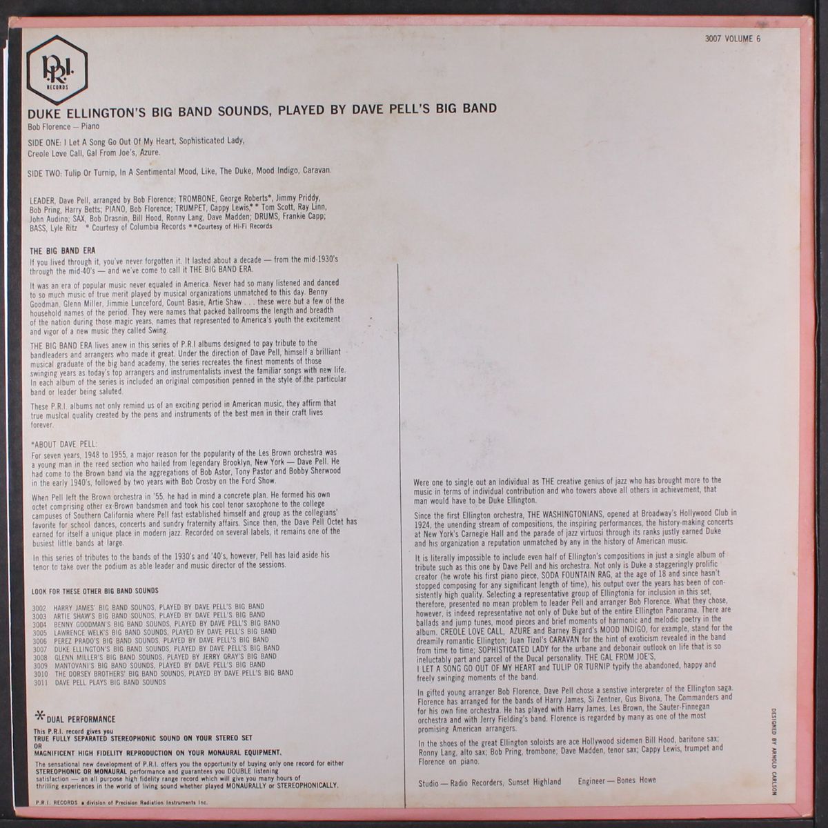 duke ellington's big band sounds by DAVE PELL