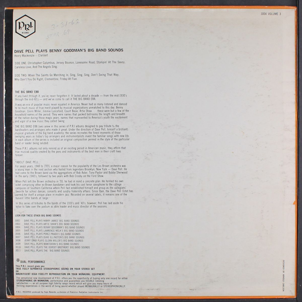 benny goodman's big band sounds by DAVE PELL