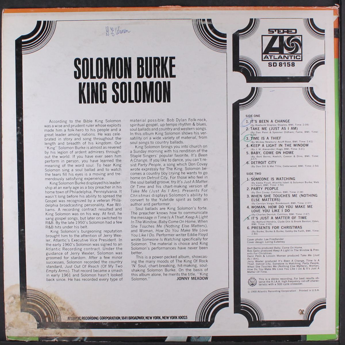 king solomon by SOLOMON BURKE