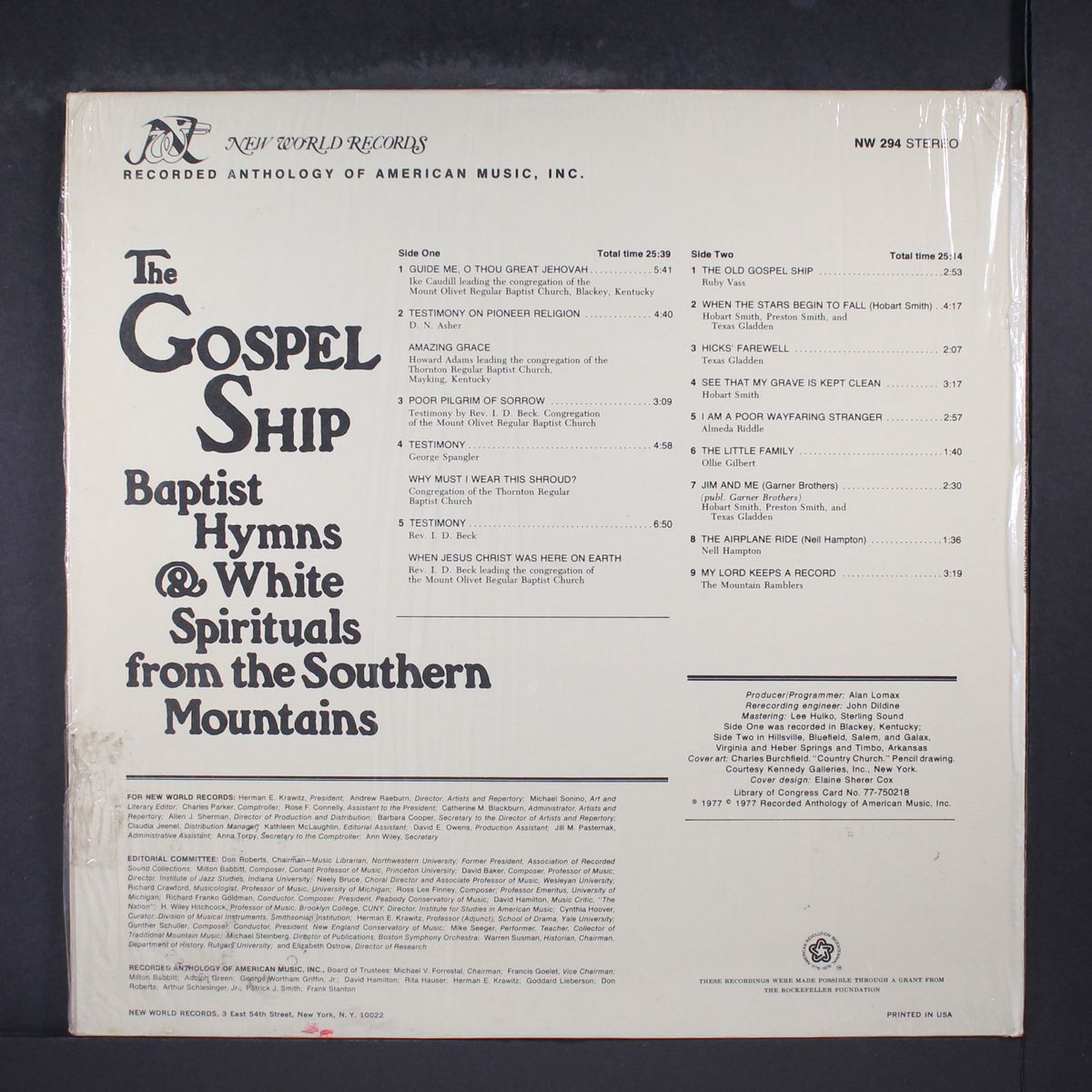 the gospel ship, baptist hymns & white spirituals from the southern mountains by VARIOUS
