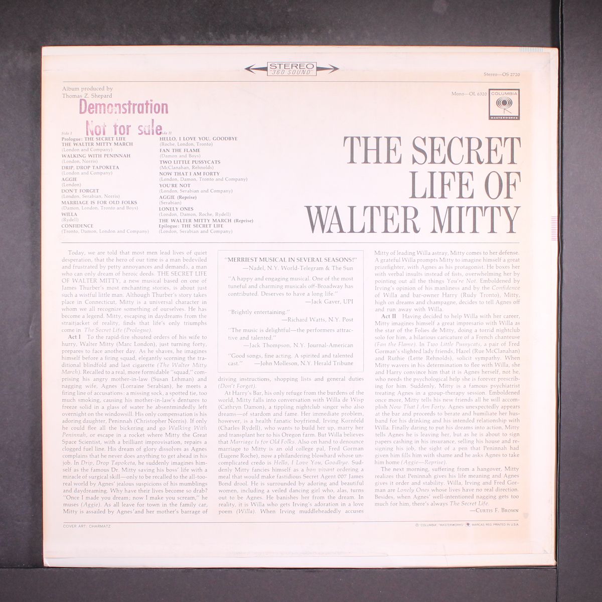 the secret life of walter mitty by ORIGINAL CAST