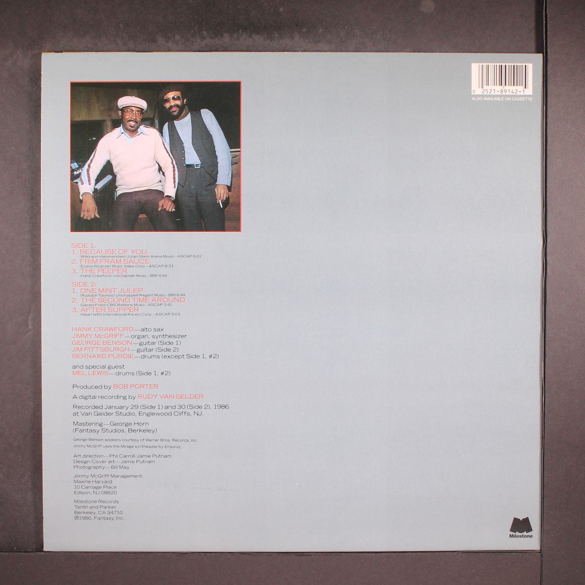 soul survivors by HANK CRAWFORD & JIMMY MCGRIFF