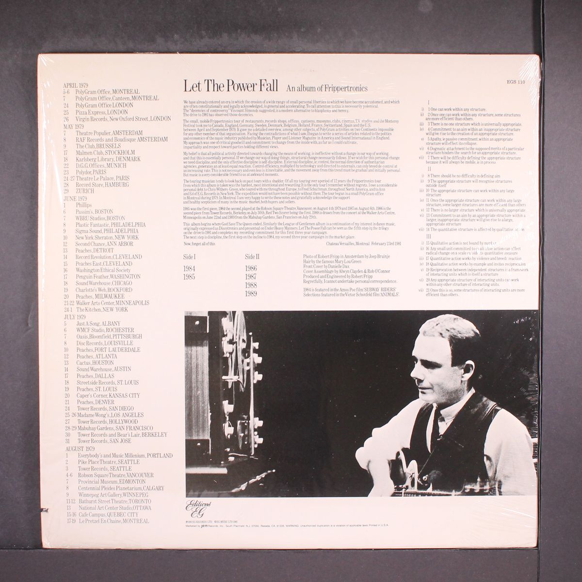 let the power fall by ROBERT FRIPP