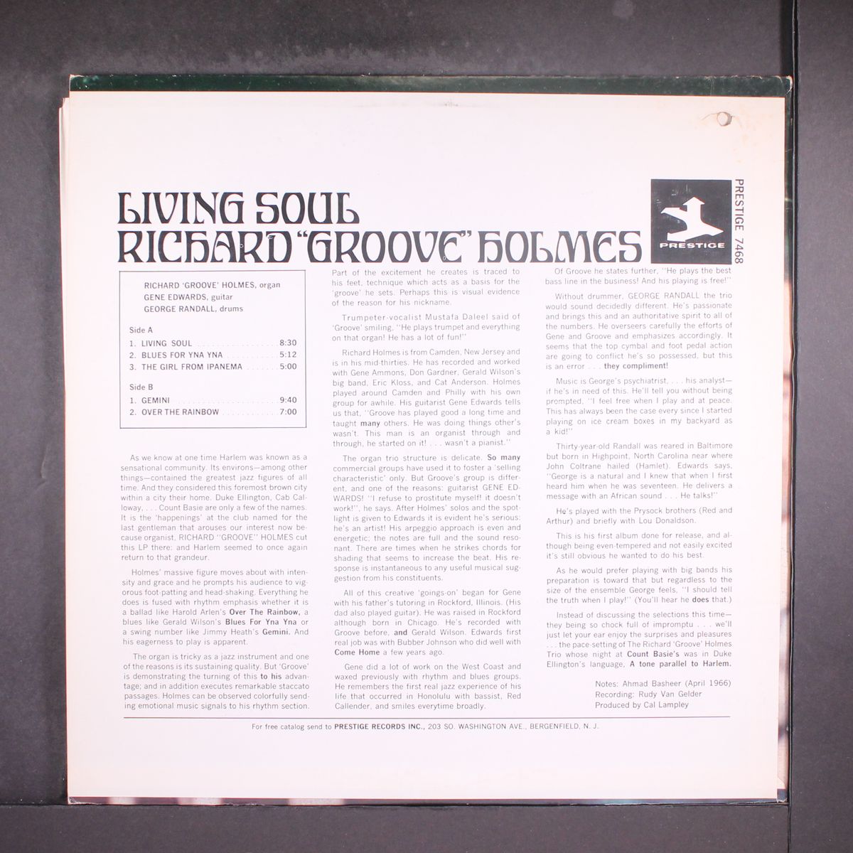 living soul! by RICHARD 'GROOVE' HOLMES