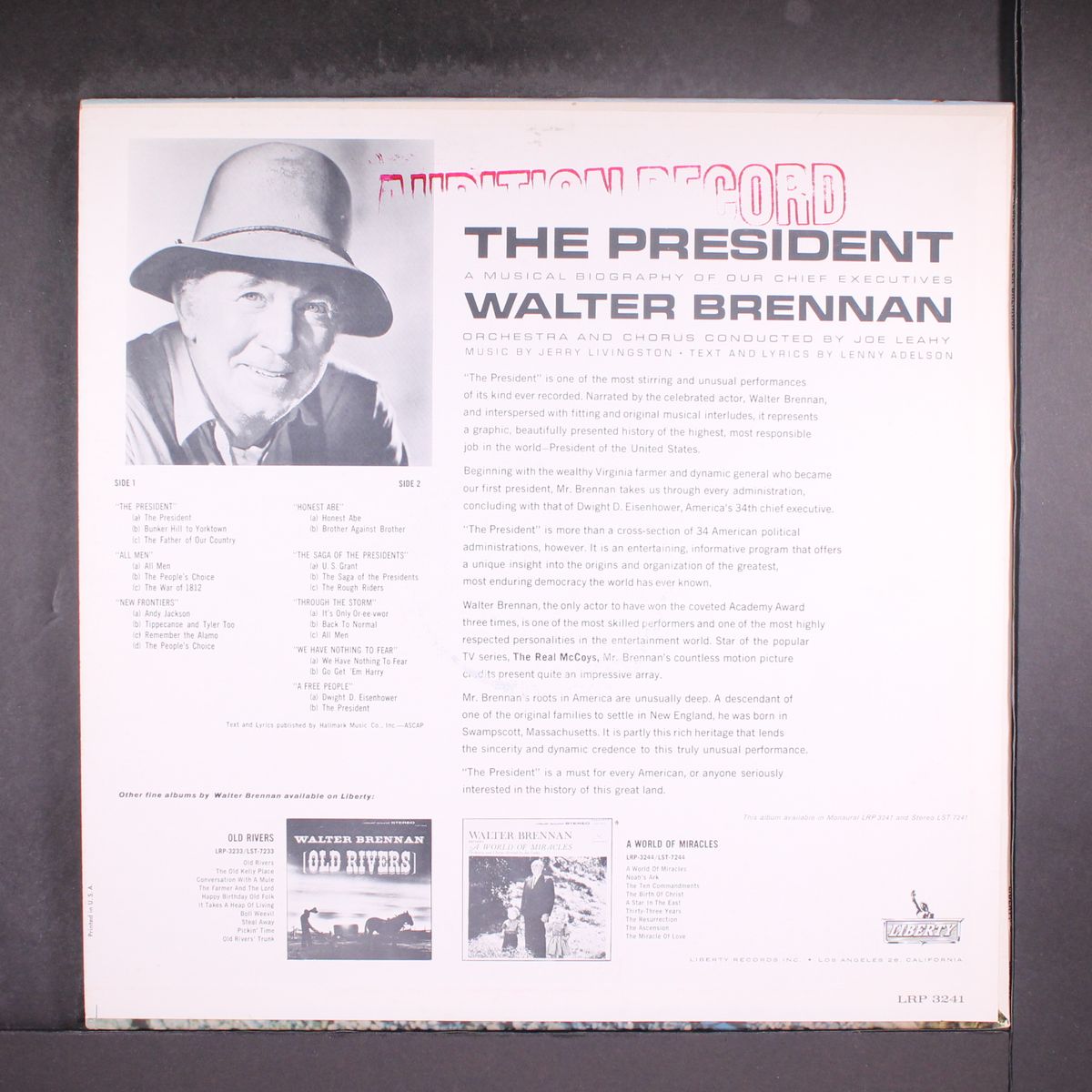 the president by WALTER BRENNAN
