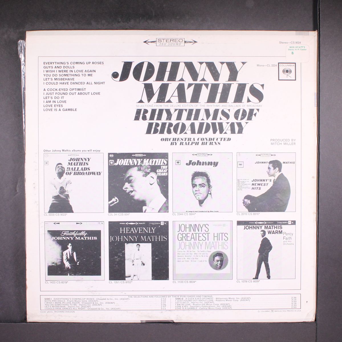 rhythms of broadway by JOHNNY MATHIS