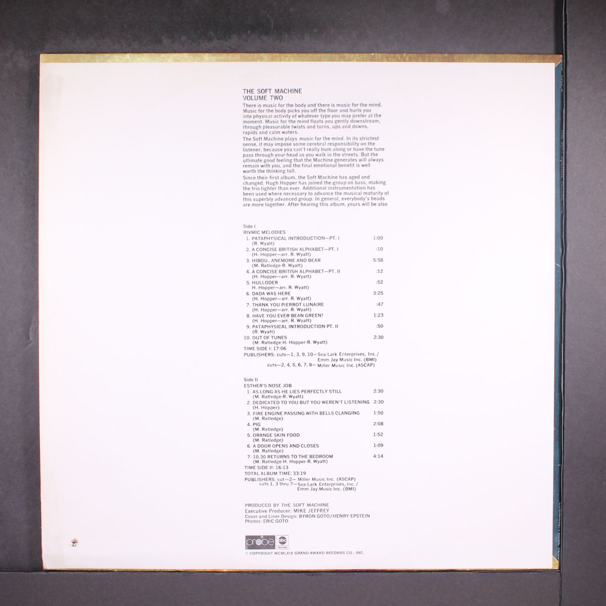 volume two by SOFT MACHINE