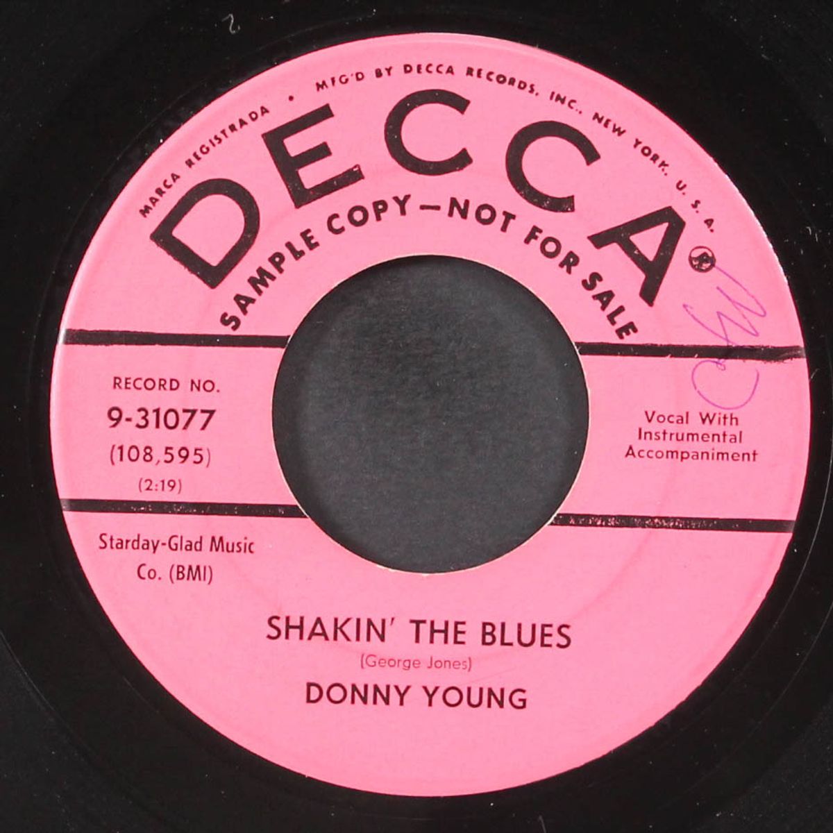 shakin' the blues / miracle of love by DONNY YOUNG