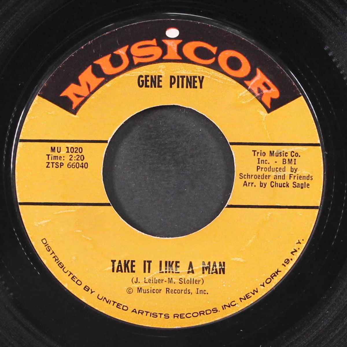 liberty valance / take it like a man by GENE PITNEY