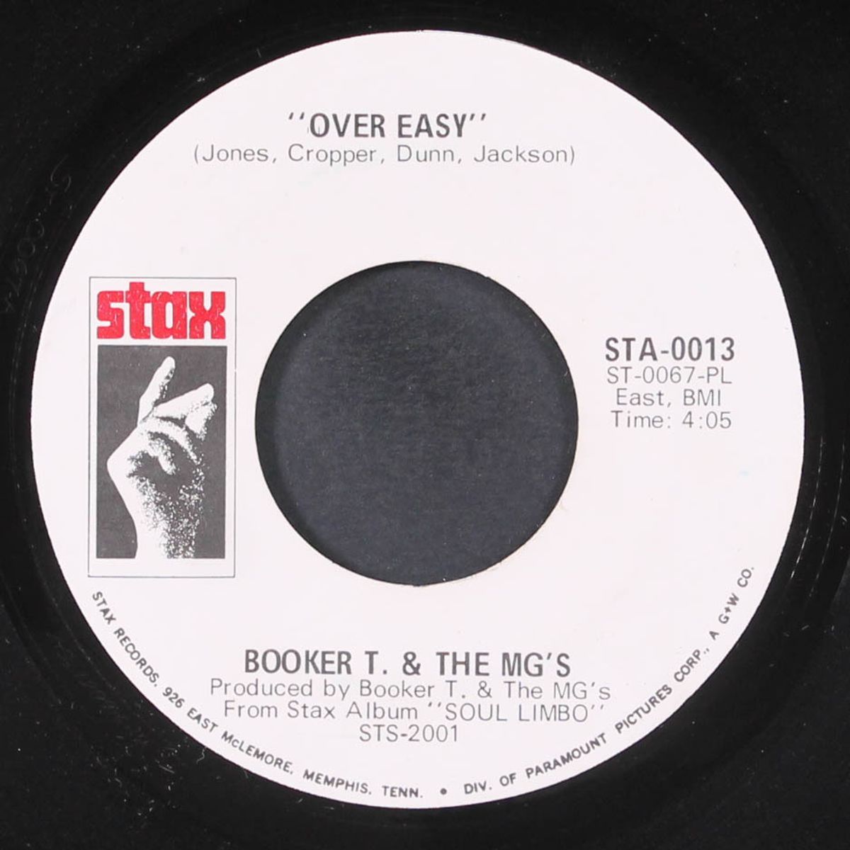over easy / hang 'em high by BOOKER T & THE MG'S