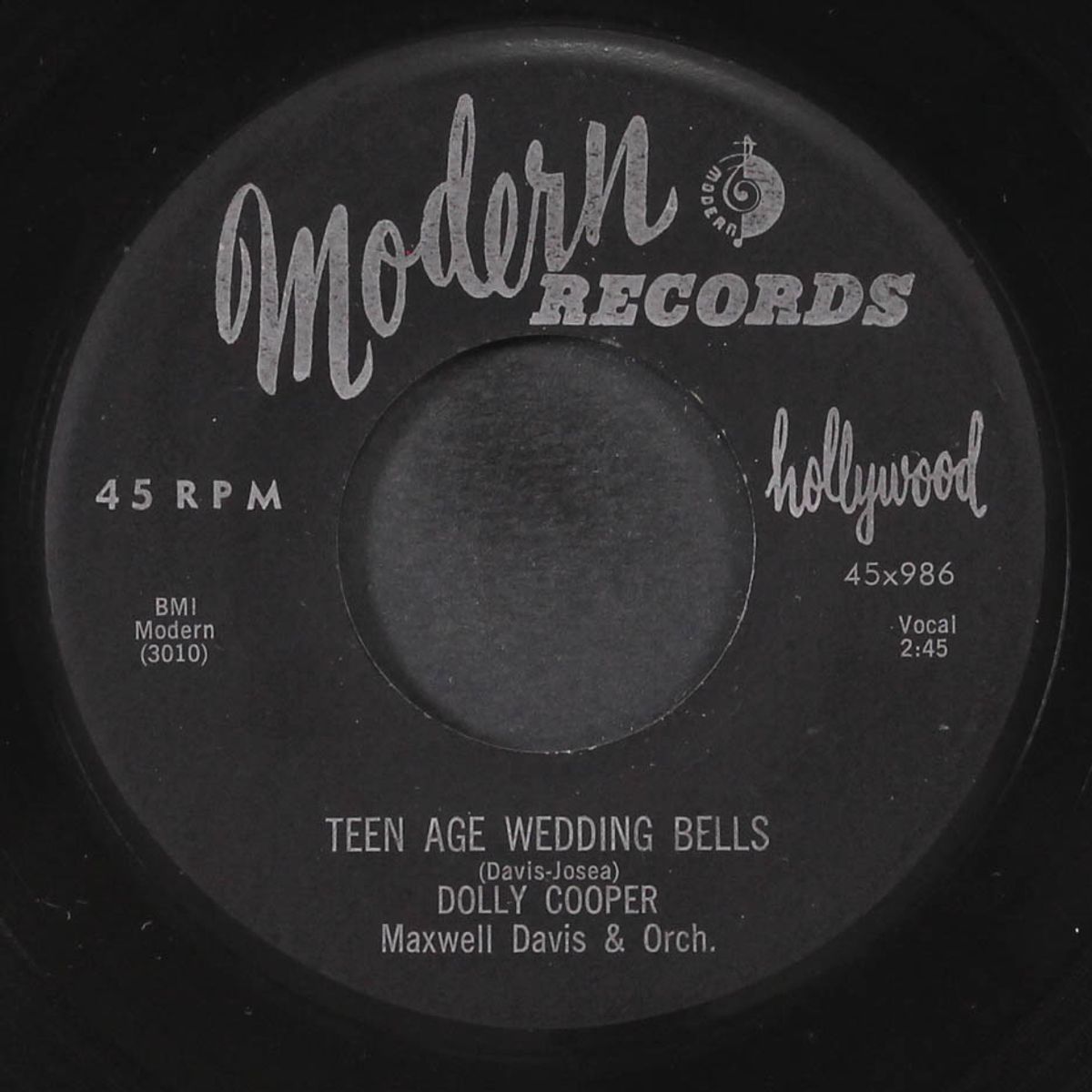every day and every night / teen age wedding bells by DOLLY COOPER