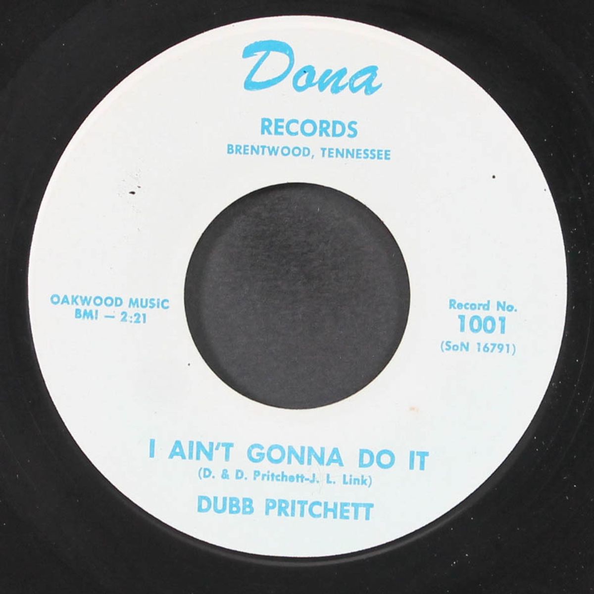 i ain't gonna do it by DUBB PRITCHETT