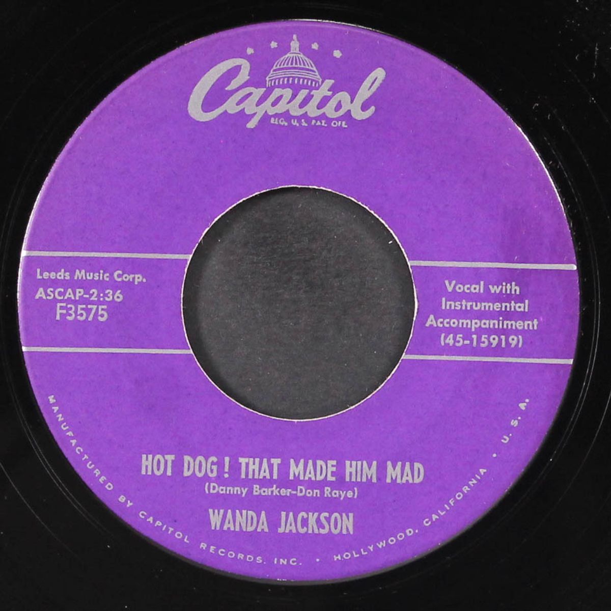 hot dog! that made him mad / silver threads and golden needles by WANDA JACKSON