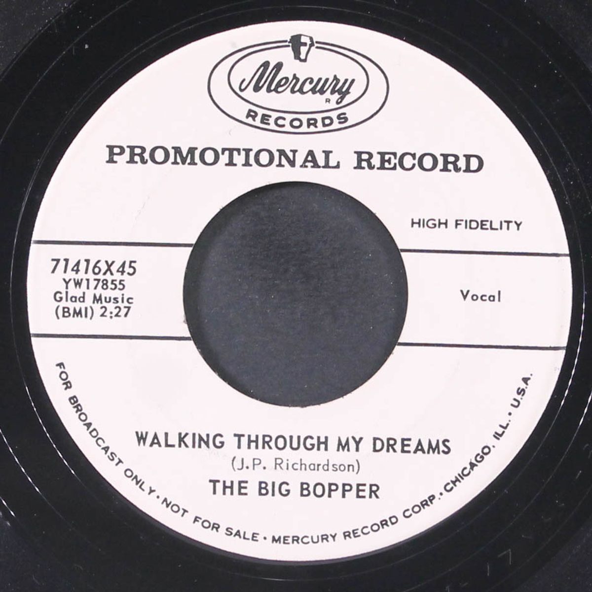 walking through my dreams / someone watching over you by BIG BOPPER