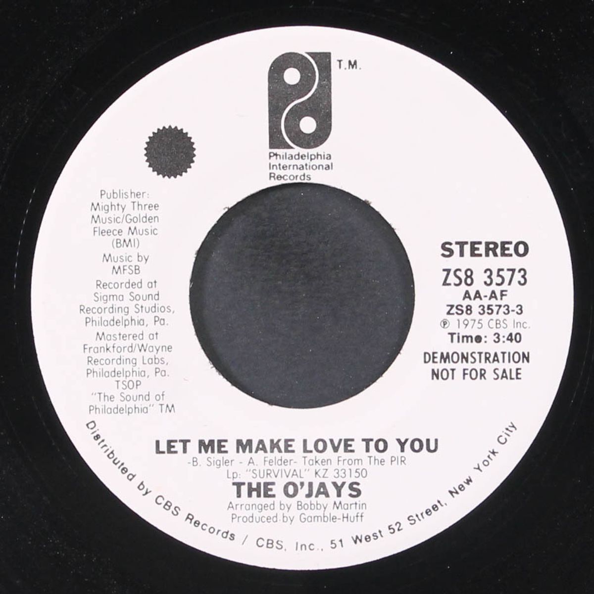let me make love to you / survival by O'JAYS